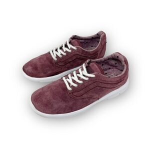 Vans Ultracush Trainer Lace Up Sneaker Maroon Red Suede Women’s Size 7